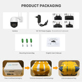 1080P PTZ Wifi IP Camera Outdoor 4X Digital Zoom AI Human Detect Wireless Camera