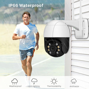 1080P PTZ Wifi IP Camera Outdoor 4X Digital Zoom AI Human Detect Wireless Camera