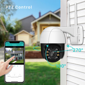 1080P PTZ Wifi IP Camera Outdoor 4X Digital Zoom AI Human Detect Wireless Camera