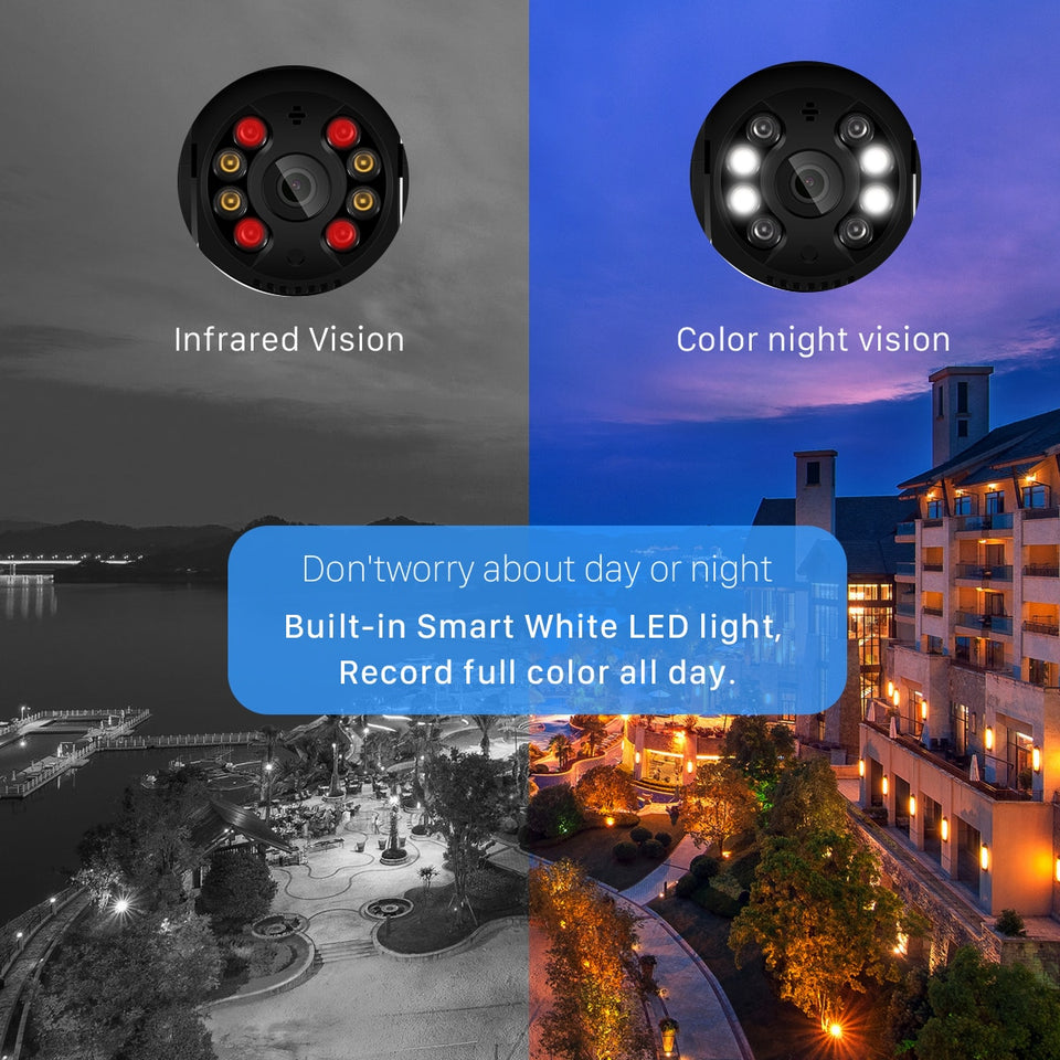 1080P PTZ Wifi IP Camera Outdoor 4X Digital Zoom AI Human Detect Wireless Camera