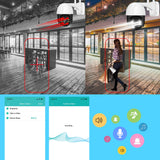 1080P PTZ Wifi IP Camera Outdoor 4X Digital Zoom AI Human Detect Wireless Camera