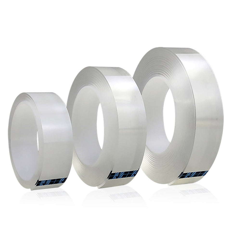 Transparent Magic Nano Tape Washable Reusable Double-Sided Tape Adhesive Nano-No Trace Paste Removable Glue Cleanable Household