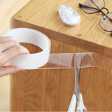 Transparent Magic Nano Tape Washable Reusable Double-Sided Tape Adhesive Nano-No Trace Paste Removable Glue Cleanable Household