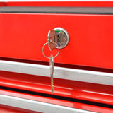 Workshop Tool Trolley with 1125 Tools Steel Red with Movable 7-drawer and Integrated Lock Tool Set Multi-Functional Toolbox