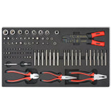 Workshop Tool Trolley with 1125 Tools Steel Red with Movable 7-drawer and Integrated Lock Tool Set Multi-Functional Toolbox