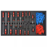 Workshop Tool Trolley with 1125 Tools Steel Red with Movable 7-drawer and Integrated Lock Tool Set Multi-Functional Toolbox