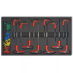 Workshop Tool Trolley with 1125 Tools Steel Red with Movable 7-drawer and Integrated Lock Tool Set Multi-Functional Toolbox