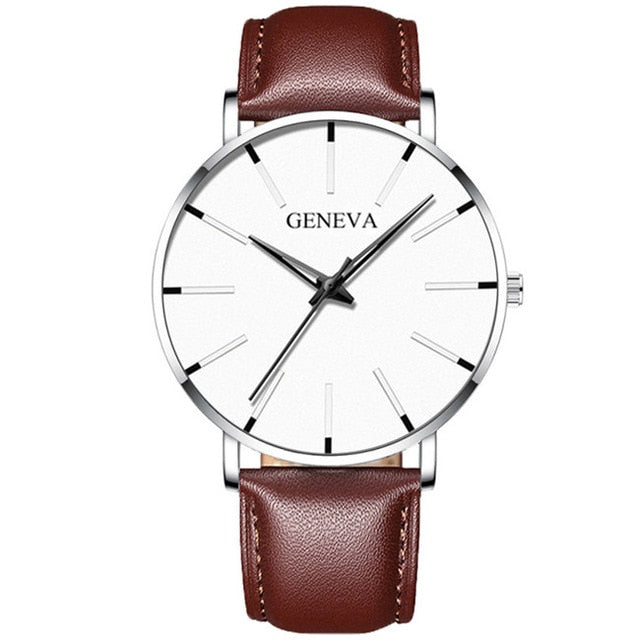 Men's stainless steel quartz watch