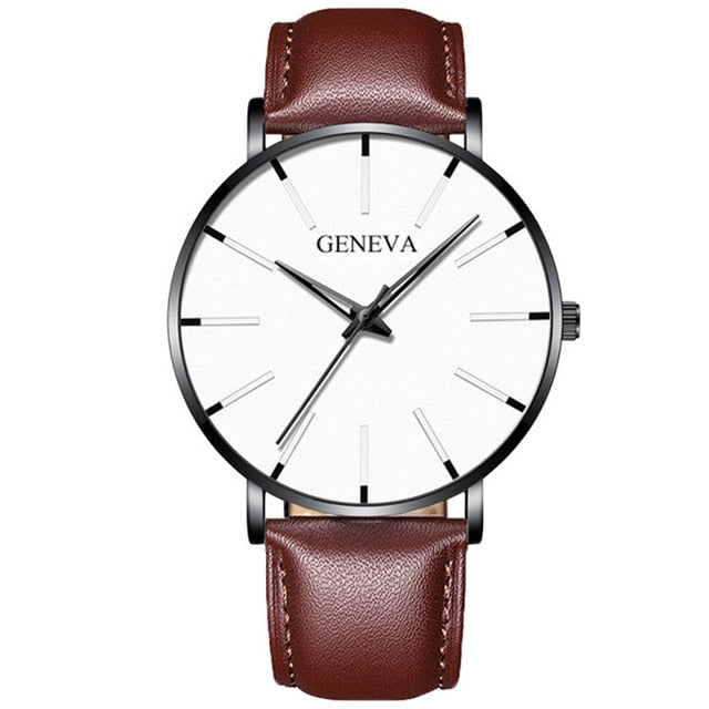 Men's stainless steel quartz watch