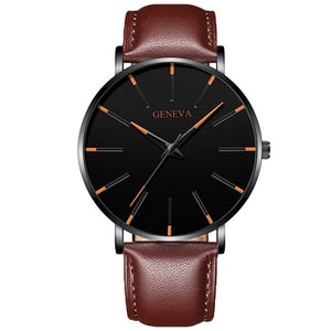 Men's stainless steel quartz watch