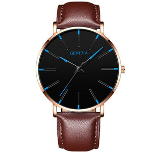 Men's stainless steel quartz watch
