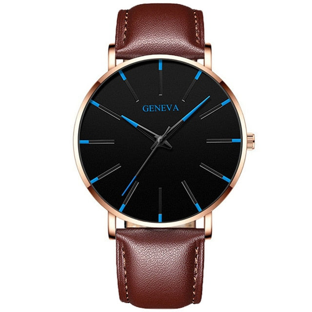 Men's stainless steel quartz watch