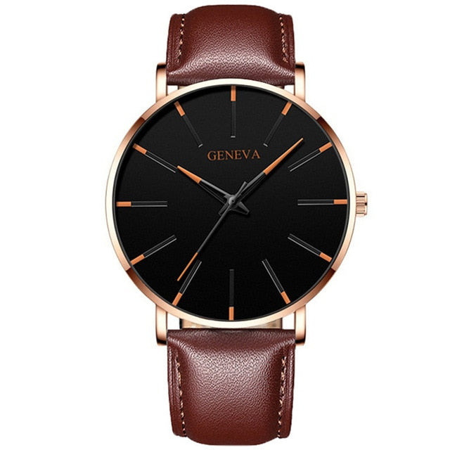 Men's stainless steel quartz watch