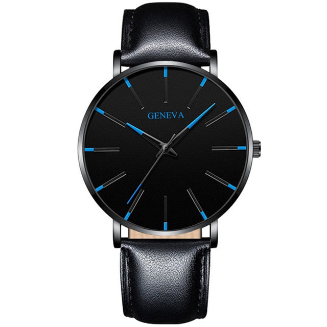 Men's stainless steel quartz watch