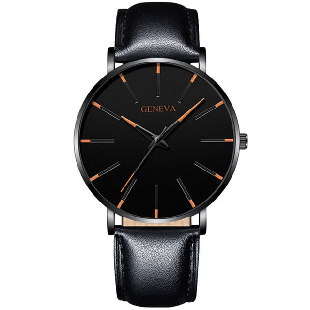 Men's stainless steel quartz watch