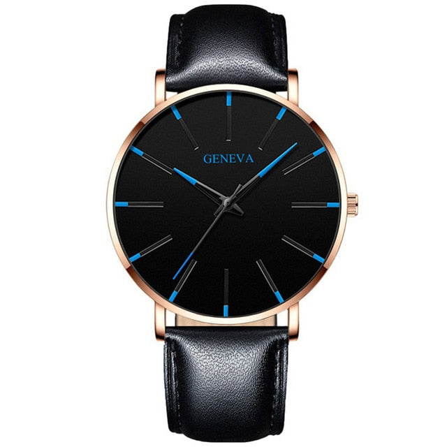 Men's stainless steel quartz watch