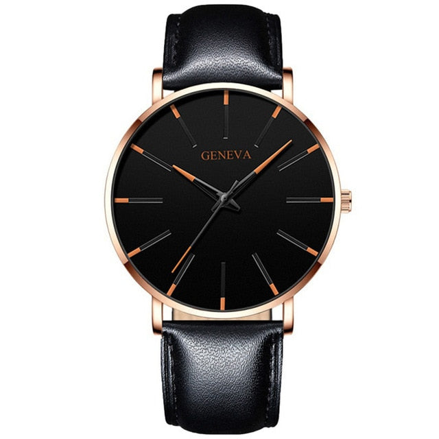 Men's stainless steel quartz watch
