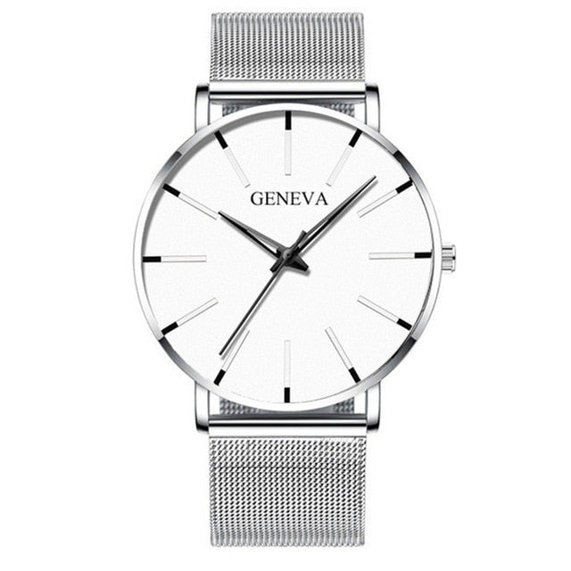 Men's stainless steel quartz watch