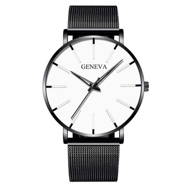 Men's stainless steel quartz watch