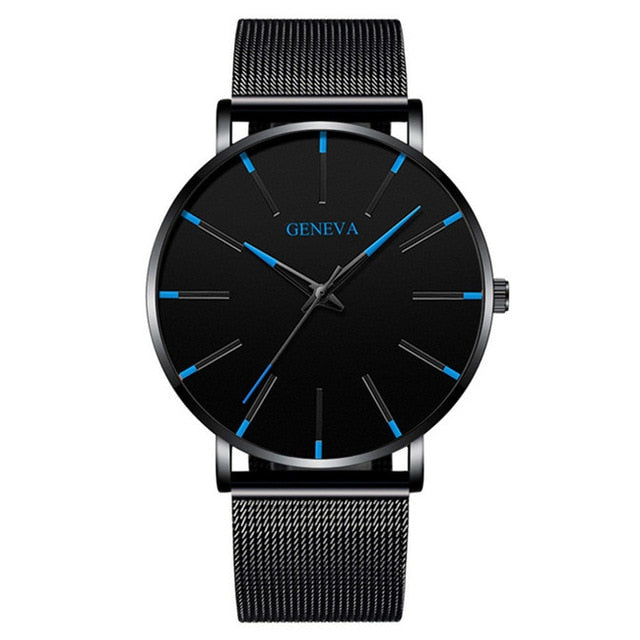 Men's stainless steel quartz watch