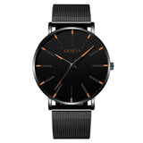 Men's stainless steel quartz watch
