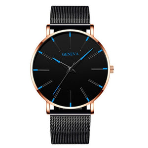 Men's stainless steel quartz watch