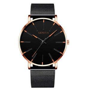 Men's stainless steel quartz watch