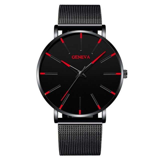 Men's stainless steel quartz watch