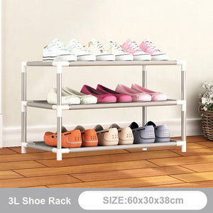 Multi Layer Shoes Rack Detachable Dust Proof Non Woven Fabric Shoe Cabinet