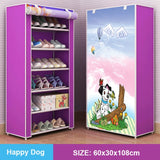 Multi Layer Shoes Rack Detachable Dust Proof Non Woven Fabric Shoe Cabinet