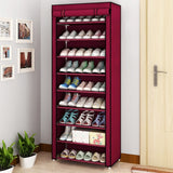 Multi Layer Shoes Rack Detachable Dust Proof Non Woven Fabric Shoe Cabinet