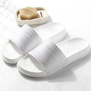 Summer Home Men Slippers Simple Black White Shoes