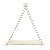 Premium Wood Swing Hanging Rope Wall Mounted Shelves Plant Flower Pot Rack indoor outdoor decoration simple design Shelves #Y20