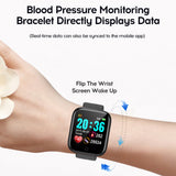 Heart Rate Monitor Blood Pressure Bluetooth Smart Bracelet for iOS Android WaterprooF fitness Tracker