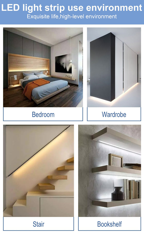 Cabinet Light Tape LED Motion Sensor LED Strip Light Waterproof Wireless