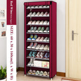 Multi Layer Shoes Rack Detachable Dust Proof Non Woven Fabric Shoe Cabinet