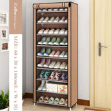 Multi Layer Shoes Rack Detachable Dust Proof Non Woven Fabric Shoe Cabinet