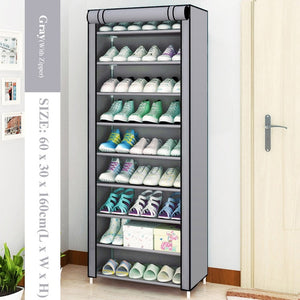 Multi Layer Shoes Rack Detachable Dust Proof Non Woven Fabric Shoe Cabinet