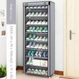 Multi Layer Shoes Rack Detachable Dust Proof Non Woven Fabric Shoe Cabinet
