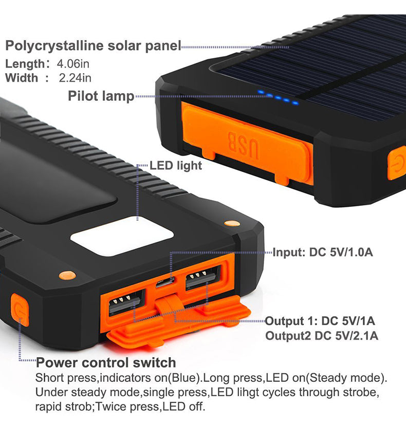 NEW SUPREME WIRELESS SOLAR POWER BANK Waterpool